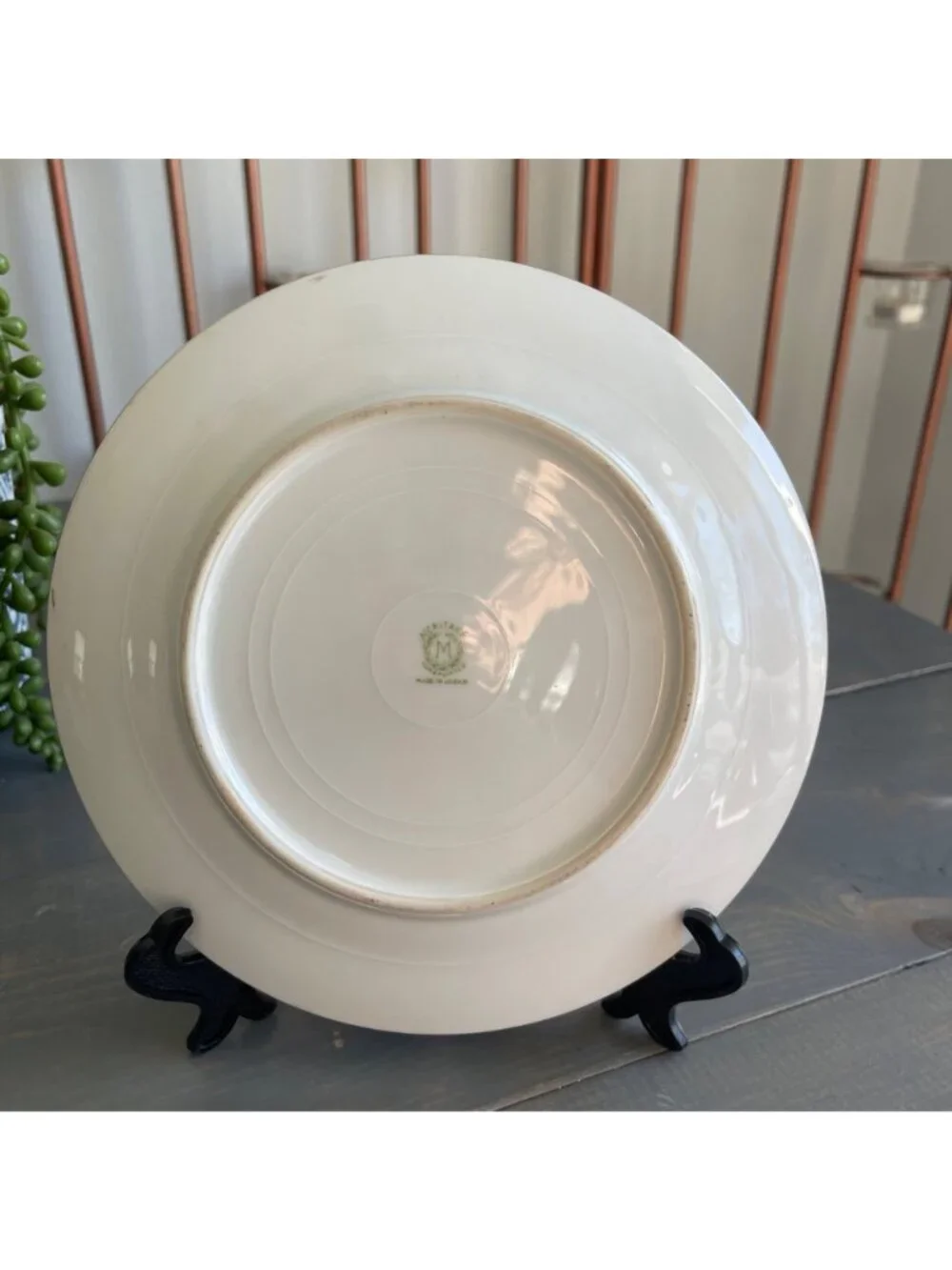 Vtg Noritake Japan Decorative Hand Painted Plate Iridescent Lusterware Finish
